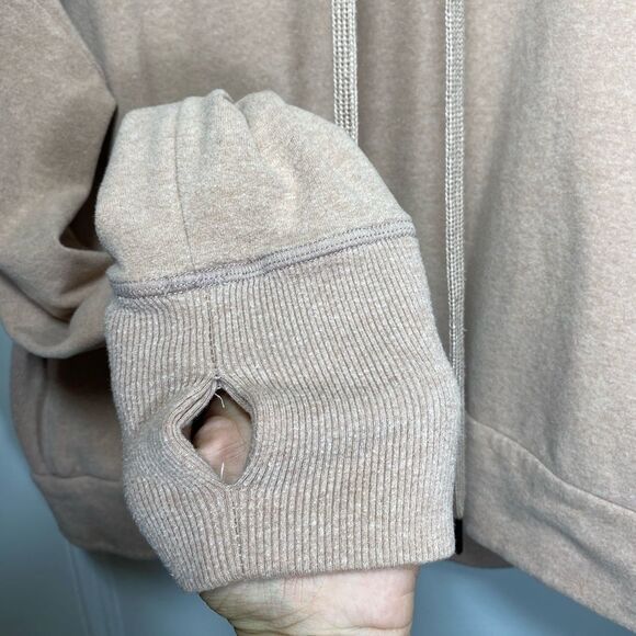 Sweaty Betty | Harmonise Luxe Fleece High Neck Sweatshirt Antique Pink Sz Medium - Picture 10 of 15